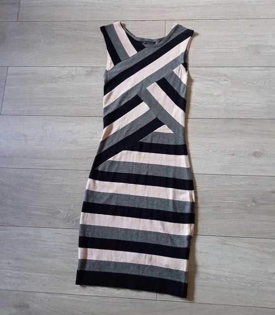 ted baker metropolis stripe knit skater dress