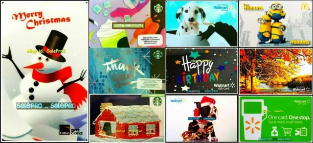 100+ WALMART TARGET TIM HORTON McDONALD STARBUCKS GIF CARD LOT U PICK LIST DEALS