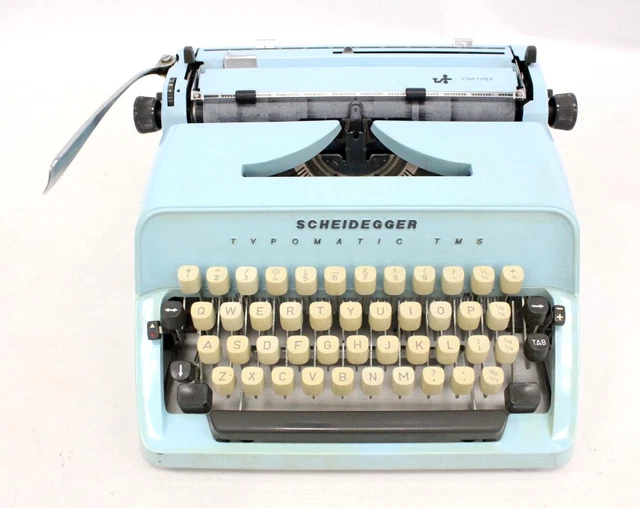 VINTAGE SCHEIDEGGER STAR Typer Typomatic TMS Portable Typewriter ...