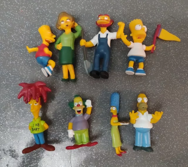 The Simpsons Figure Bundle 8x Krusty Bart  Side Show Bob Marge Homer Job Lot