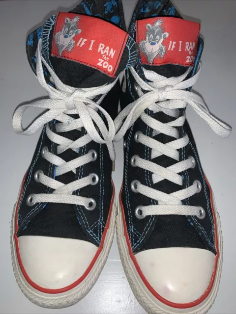 Dr Seuss Thing one Thing two Converse High Tops Size 5
