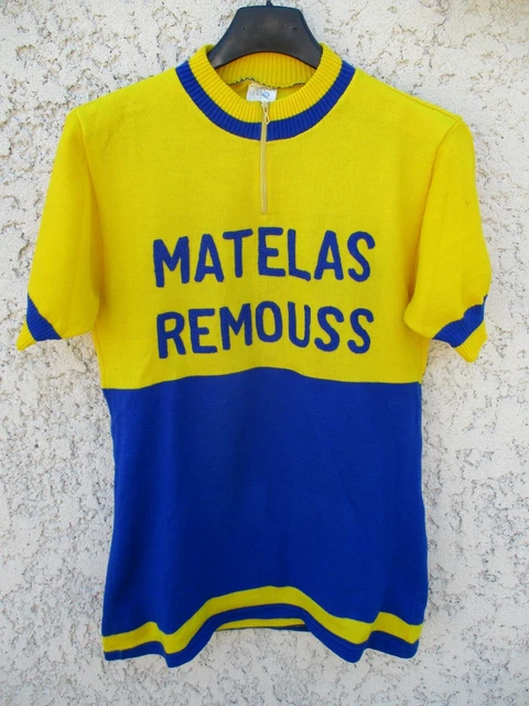 Maillot jersey shirt trikot maglia ancien cyclisme SOCIETE GENERALE NICE 70 80's