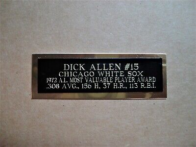 Dick Allen White Sox 1972 AL MVP Award Baseball Cube / Holder Nameplate 1X3