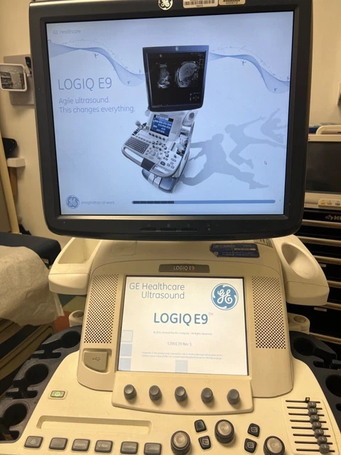 GE LOGIQ E9 Ultrasound R3 - 2011 w/ 3 probes: GE IC5-9D + C2-9 HD + L8-18i-D GE LOGIQ E9 Ultrasound R3 - 2011 w/ 3 probes: GE IC5-9D + C2-9 HD + L8-18i-D