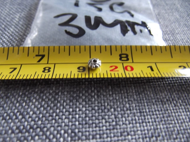 Totalmente nuevo espaciador redondo plata tibetana cuentas - 3mm - 15 gramos