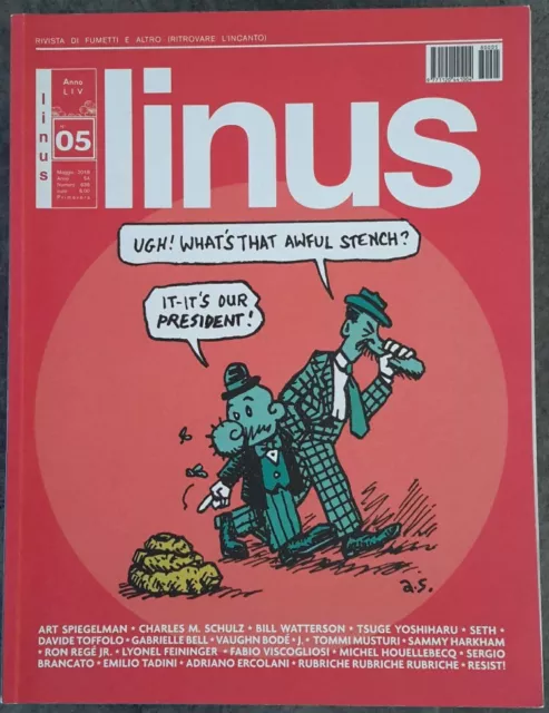 Linus Anno 54 N.5 (636) Maggio 2018 Brossurato Igort Cover Spiegelman