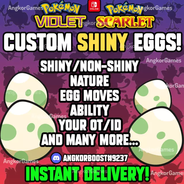 ONLY $1.99 PER EGG: ALL SHINY EGGS 6IV ✨ GOOD NATURE! POKEMON