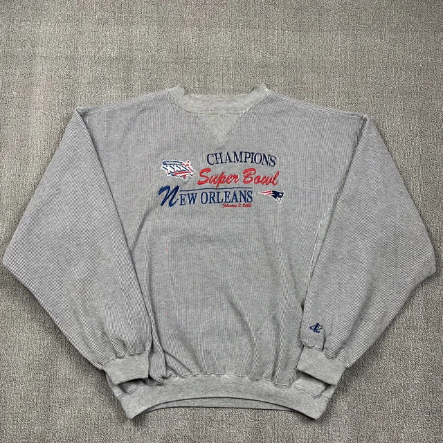 Vintage New England Patriots 2002 Superbowl 36 Champions Crewneck Sweatshirt Lrg