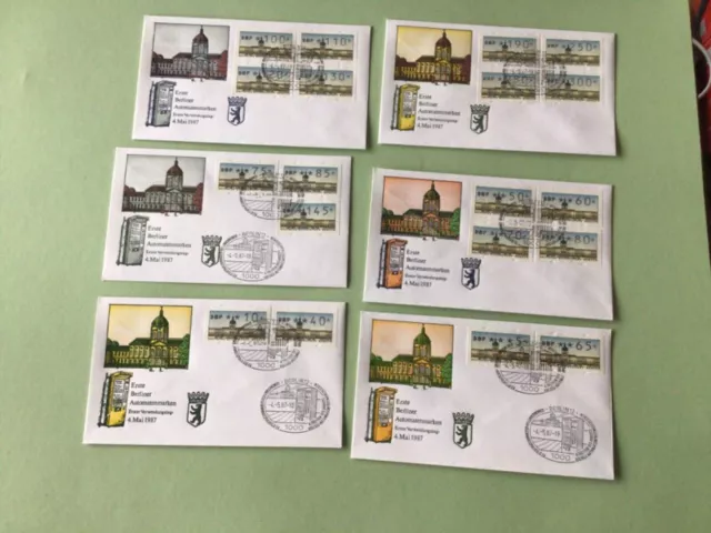 Germany automatic vending machine postage labels 6 covers Ref A1152