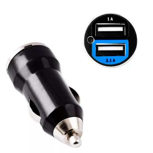 FOREVER MINI ADATTATORE CARICABATTERIA AUTO CON 2 USB 2 x 1A 2.1A NERO