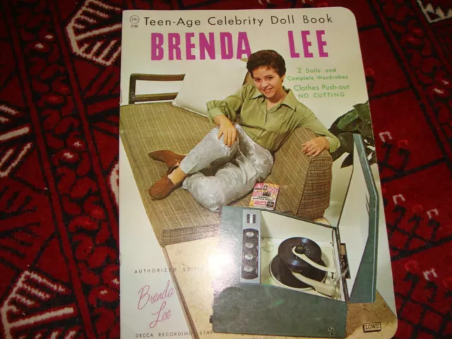 vintage paper dolls, Teen-Age Celebrity Doll Book, Brenda Lee, 1961