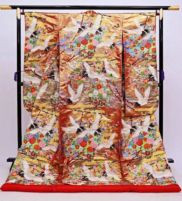 Japanese Kimono Uchikake Wedding Pure Silk  japan 880