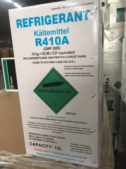 gefüllte 10kg R410A Flasche inklusive 50€ Pfand enthalten! SONDERPREIS