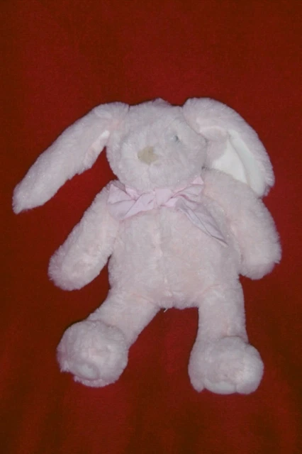 Peluche Doudou Lapin Rose Noeud  ATMOSPHERA Neuf