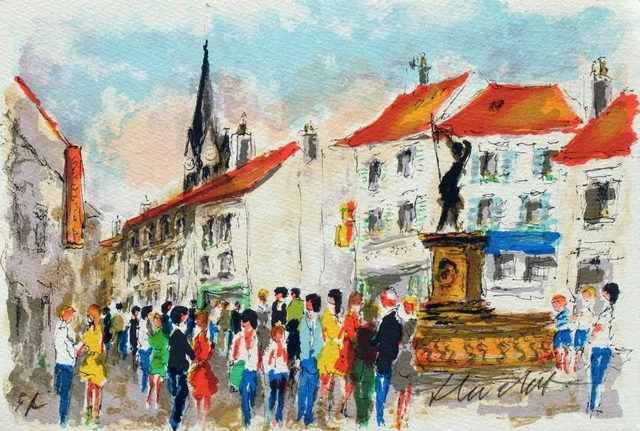 1995 Urban HUCHET SAINT LEU LA FOREST lithograph signed