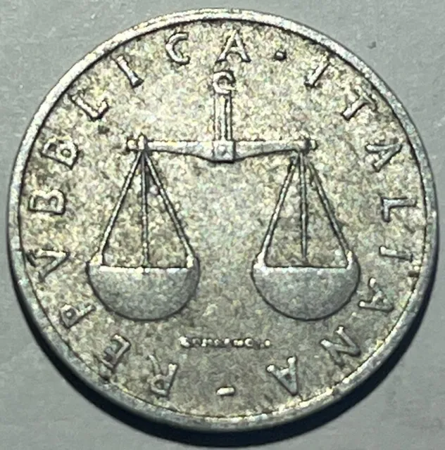 Italy - 1951 - 1 Lire - Italian Coin - Balance Scales