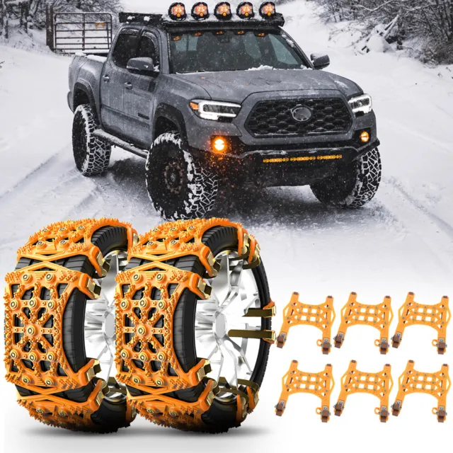 6x For Toyota Tacoma Wheel Tire Snow Chains Anti-Skid Emergency Winter Driving