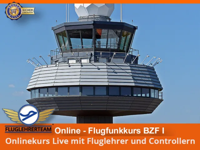 Online Flugfunkkurs BZF 1 - Deutsch & Englisch - Livekurs mit Fluglehrer