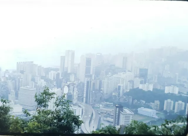 1980's Hong Kong Original 35mm Photo Slide Skyscrapers City View 02