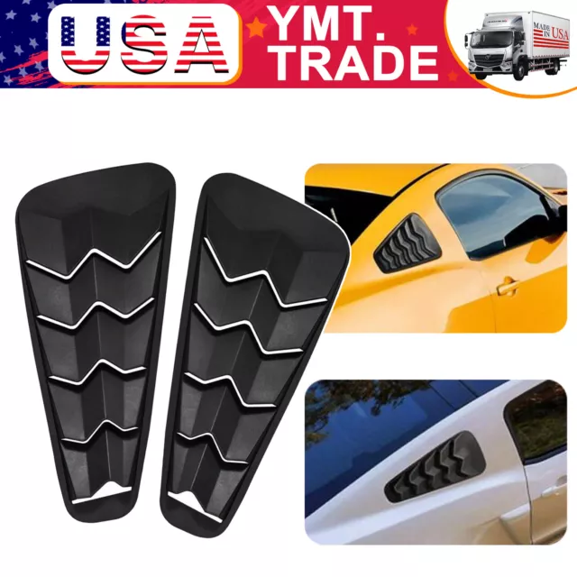 1/4 Quarter Side Window Louvers Scoop Cover Vent Fit For Ford Mustang 2005-2014