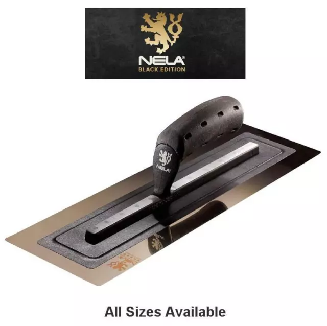 Nela Black Edition Premium Plasterers Plastering Finishing Hand Trowel,All Sizes