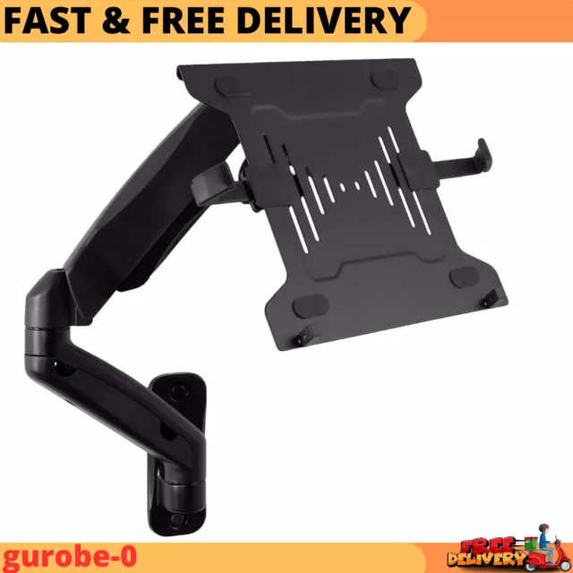 VIVO Height Adjustable Pneumatic Extended Arm Laptop Wall Mount, Full Motion