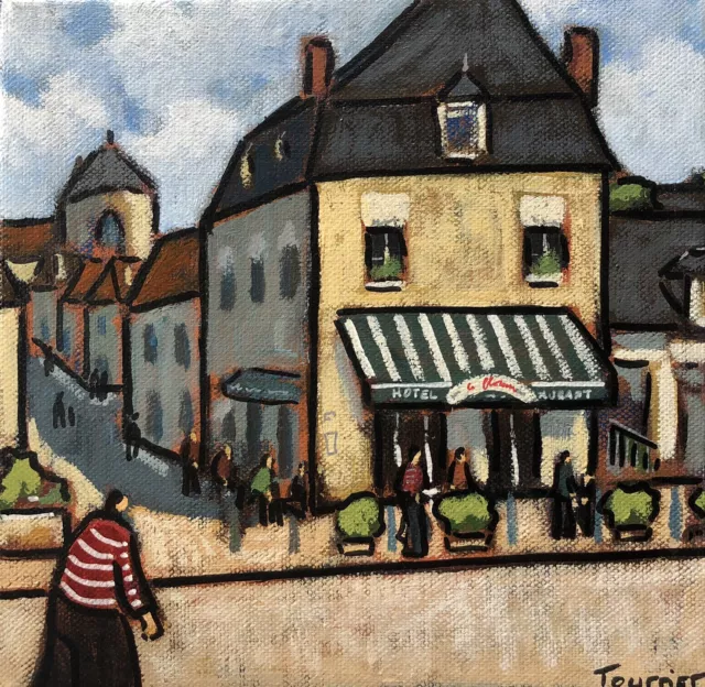Tableau Peinture Cher Ménetréol-sous-Sancerre Bar Restaurant Tourrier