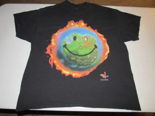 Travis Scott Playstation World Fortnite Men's Black Short Sleeve Shirt Size Xl