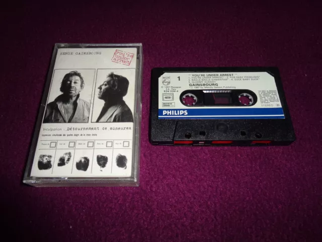 Cassette Tape Serge Gainsbourg / You're Under Arrest / Philips 834 034.4