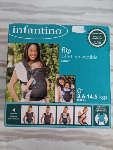 Babytrage Infantino Flip 4-in-1 Cabrio Riemen auf  graue