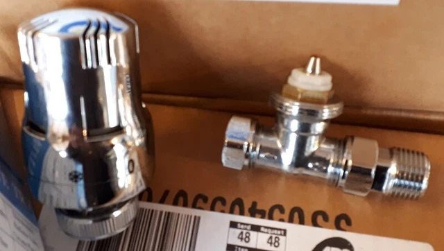 TEN (10 TRVs) thermostatic radiator valves, chrome