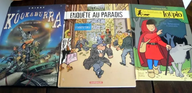 Lot De 3  Bd (Loupio Tome1/ Kookaburra Planete Dakoi/ Enquete Au Paradis