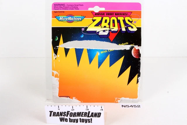 Armatron, Krobarr, Nekgripper Series 1 Card back only Zbots Micro Machines