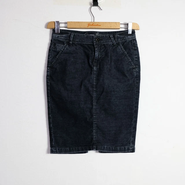 Gonna GUESS JEANS Taglia S/M Donna Cotone Nera Woman Skirt Jeans Denim