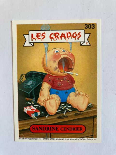 Carte autocollant  303 Les Crados 2 - Sandrine cendrier sticker Art Spiegelman