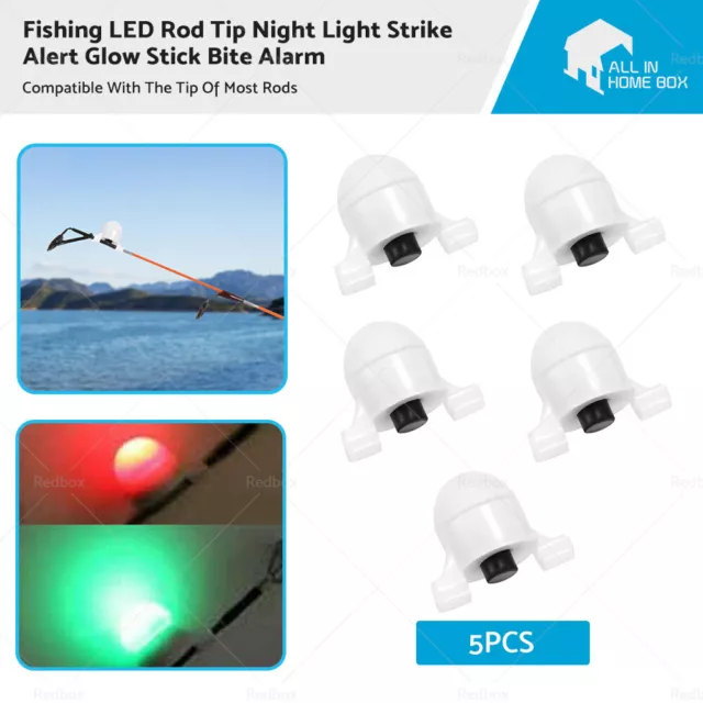 5X FISHING LED Rod Tip Night Light Strike Alert Glow Stick Bite