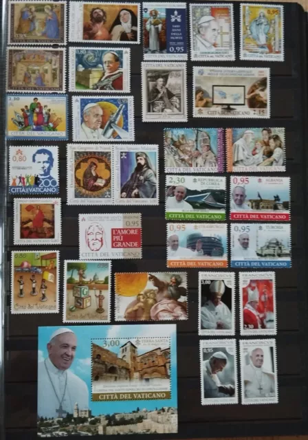 Timbres Vatican Année 2015  Complète 29 Valeurs - 4 Bf + 1 livret Neuf** MNH