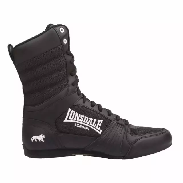 Lonsdale Mens Contender Boxing Boots Full Lace Up Sports Shoes Trainers Footwear