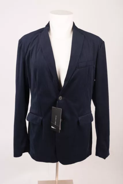 Zara Man Velvet Blazer Suit Jacket Sport Coat Navy Blue 1792/305 Size XL  Slim