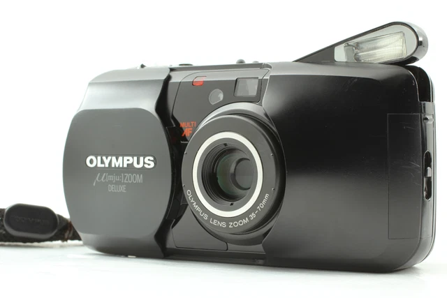 【Near MINT】 OLYMPUS mju Zoom Deluxe Black 35mm Film Camera From Japan
