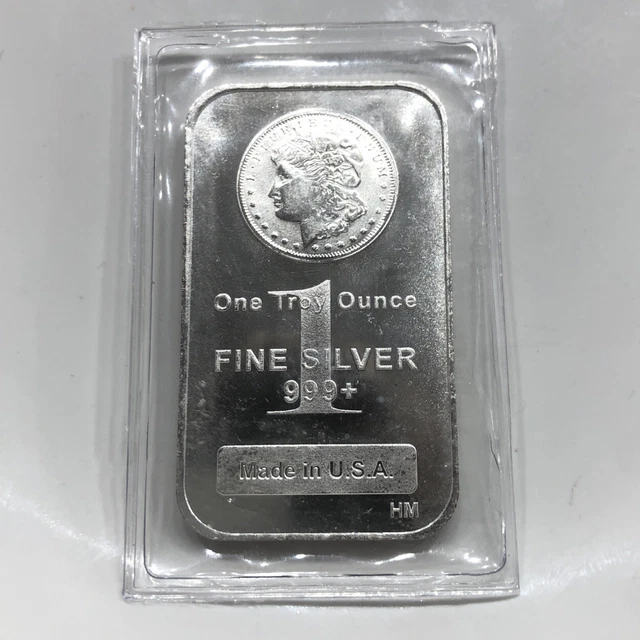 Morgan 1oz Silver Bar 999 Fine Silver Brand New in Plastic Packaging Silvertowne
