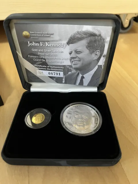 Irland 20 Euro Gold + 10 Euro Silber Münze John F. Kennedy 2013 in Etui