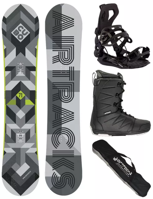 AIRTRACKS Snowboard Set Board Cubo+Bindung Master+Boots+SbBag/159 161 165 171