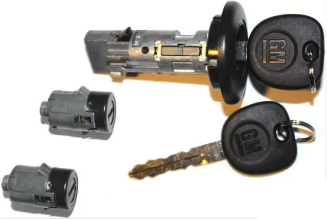 New Chevrolet GM OEM Ignition/Doors Lock Key Cylinder Set With Keys To Match