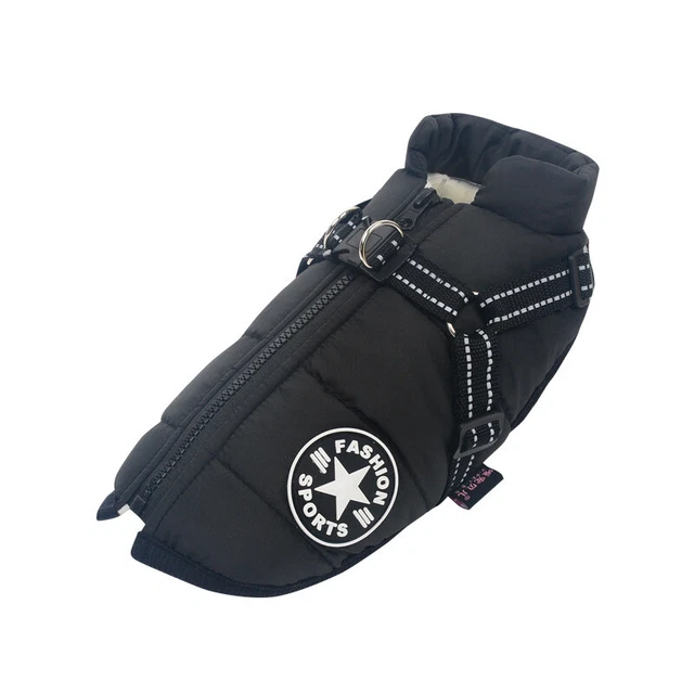 Winter Pet Dog Coat Pet Dog Jacket with Harness Waterproof Breathable Pet Jacket