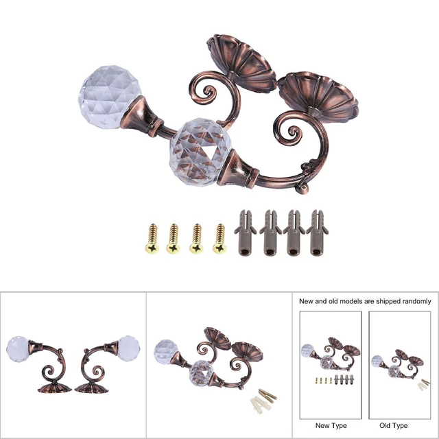 (Copper Color) 2X Metal Crystal Glass Curtain Curtain Tie Back Tieback ZZ1