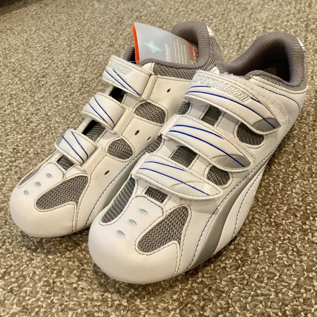 NIB Specialized Spirita Road Cycling Shoes White Size 37 7 Womens Vintage Gray