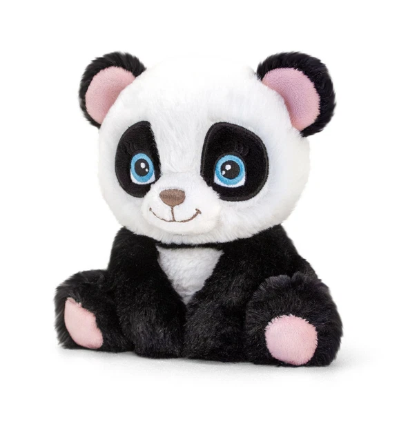 Keel Toys Keeleco - Peluche Panda 20 Cm, Realizzato Al 100% Con Plastica Riciclata. Morbido Ed Ecologico, Lavabile Con Panno Umido. - 3