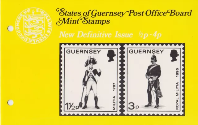 GUERNSEY PRESENTATION PACK 1974 NEW DEFINITIVE ISSUE MILITIA 1/2p - 4p