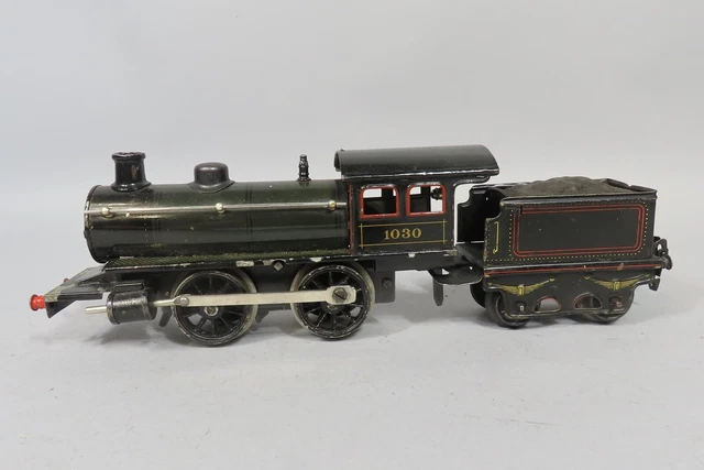 Märklin 1030 grau-schwarz, Rarität, Uhrwerk, Spur 0 (K 116577)